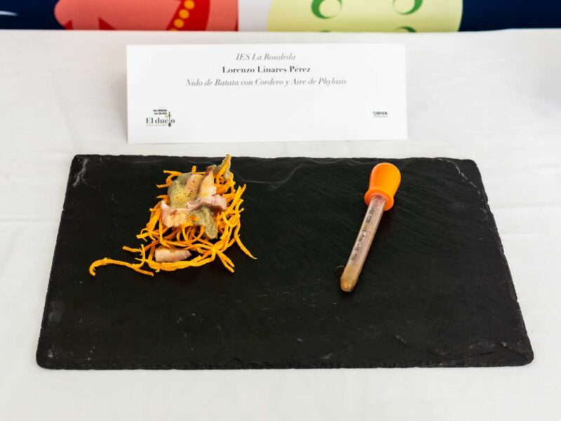 Nido de Batata con Cordero y Aire de Phylasis, Lorenzo Linares Pérez, IES La Rosaleda